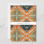 Faire-part de mariage colorée mexicaine (Dos)