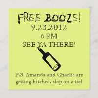 Faire-part de mariage comique, Humour