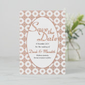 Faire-part de mariage complexe pour annoncer la da (Debout devant)