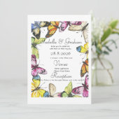 Faire-part de mariage - Conception simple de papil (Debout devant)
