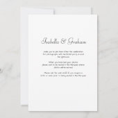 Faire-part de mariage - Conception simple de papil (Dos)