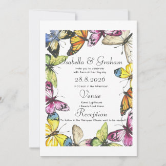 Faire-part de mariage - Conception simple de papil