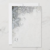 Faire-part de mariage Cônes de pin, Flocons de nei (Dos)