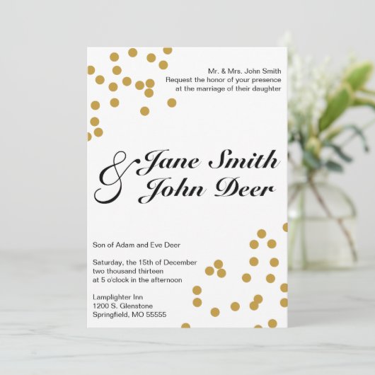 Faire-part de mariage Confetti (Debout devant)