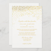 Faire-part de mariage - Confetti - Blanc (Devant / Derrière)