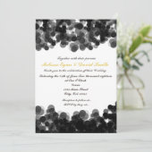 Faire-part de mariage Confetti Caviar Noir & Blanc (Debout devant)
