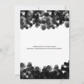 Faire-part de mariage Confetti Caviar Noir & Blanc (Dos)