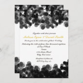 Faire-part de mariage Confetti Caviar noir et blan (Devant / Derrière)