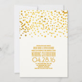 Faire-part de mariage Confetti Or Moderne (Devant)