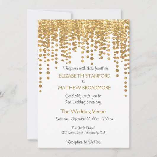 Faire-part de mariage | Confetti Parties scintilla (Devant)