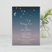 Faire-Part de Mariage Constellation de Lune en Feu (Debout devant)