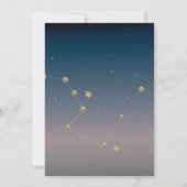 Faire-Part de Mariage Constellation de Lune en Feu (Dos)