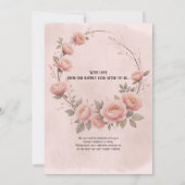 Faire-part de mariage Conte de Fées Floral Fantais (Dos)