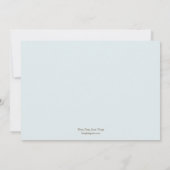 Faire-part de mariage contemporain - Bleu (Dos)