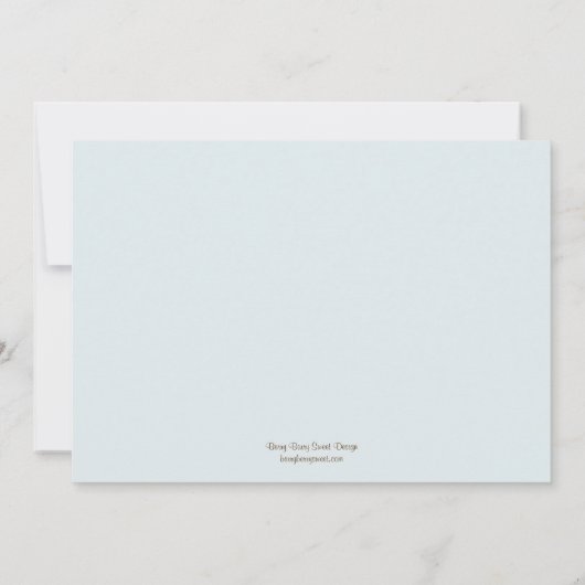 Faire-part de mariage contemporain - Bleu (Dos)