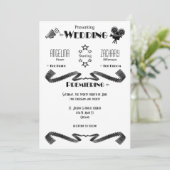 Faire-part de mariage contemporain de fan de (Debout devant)