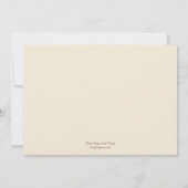 Faire-part de mariage contemporain - Khaki (Dos)