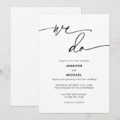 Faire-part de mariage contemporaine (Devant / Derrière)