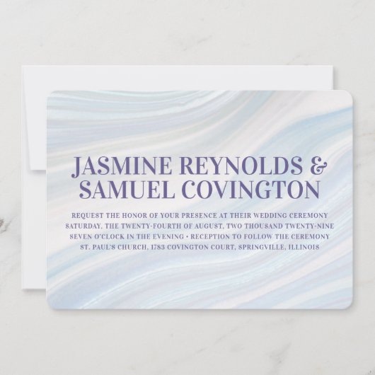 Faire-part de mariage cool Marble Geode (Devant)