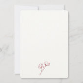 Faire-part de mariage Coquelicot Écarlate (Dos)