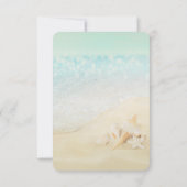 Faire-part de mariage Coquillages de plage Sable (Dos)