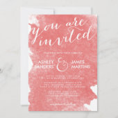 FAIRE-PART DE MARIAGE CORAL CHIC (Devant)