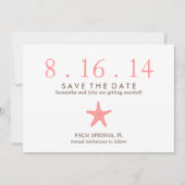 Faire-part de mariage Coral Starfish (Devant)