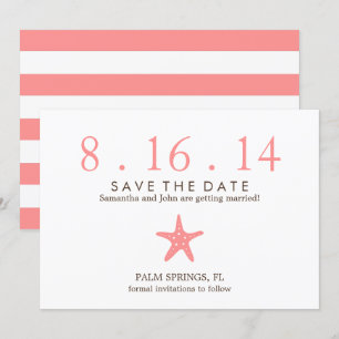 Faire-part de mariage Coral Starfish