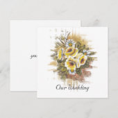 Faire-part de mariage CORNUCOPIA aquarelle Terre (Devant / Derrière)