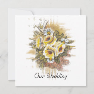 Faire-part de mariage CORNUCOPIE aquarelle Terre