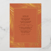Faire-part de mariage côtier Boho & QR Code RSVP O (Recto)