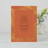 Faire-part de mariage côtier Boho & QR Code RSVP O (Debout devant)