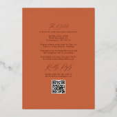 Faire-part de mariage côtier Boho & QR Code RSVP O (Verso)
