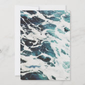 Faire-part de mariage côtière bleu marine classiqu (Dos)