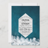 Faire-part de mariage côtière marine moderne (Devant)