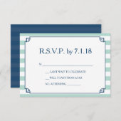 Faire-part de mariage côtière RSVP (Devant / Derrière)