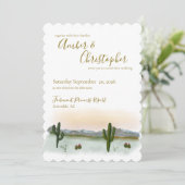Faire-part de mariage | Coucher de soleil dans le (Debout devant)