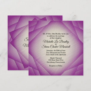 Faire-part de mariage Couches Violettes