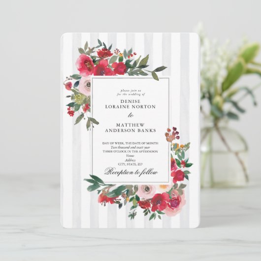 Faire-part de mariage couleur Brise Tropicale (Debout devant)