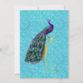 Faire-part de mariage couleur chic Peacock (Dos)