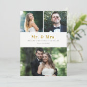 Faire-part de mariage couleur éditable Collage pro (Debout devant)