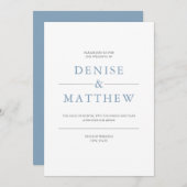 Faire-part de mariage couleur Glacier Lake (Devant / Derrière)
