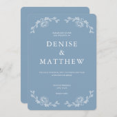 Faire-part de mariage couleur lac de Glacier (Devant / Derrière)