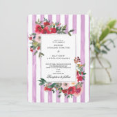 Faire-part de mariage couleur Lavande numérique (Debout devant)