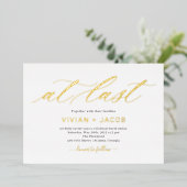 Faire-part de mariage couleur modifiable en feuill (Debout devant)