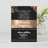 faire-part de mariage couleur or floral (Debout devant)