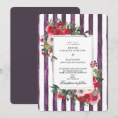 Faire-part de mariage couleur parfaite de prune (Devant / Derrière)