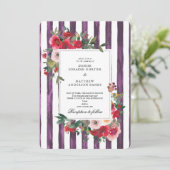 Faire-part de mariage couleur parfaite de prune (Debout devant)