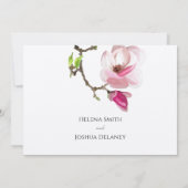 Faire-part de mariage couleur rose Magnolia (Dos)