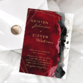 Faire-part de mariage couleur rouge et noir